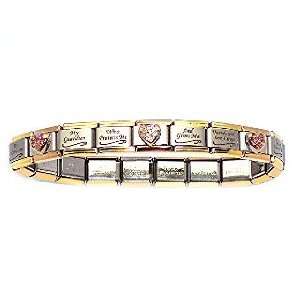  Special Mother Gold Edge Italian Charm Bracelet: Jewelry