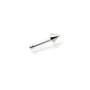   White Gold Nose Bone Ring Spike 20G FREE Nose Ring Backing Jewelry