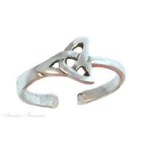  Sterling Silver Celtic Trinity Knot Toe Ring Jewelry