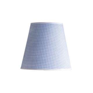 NEW Boys Childrens Table Lamp Shade, White and Blue Gingham, Printed 