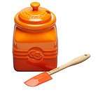 Le Creuset Stoneware Marmalade Jar with Silicone Spreader, Volcanic