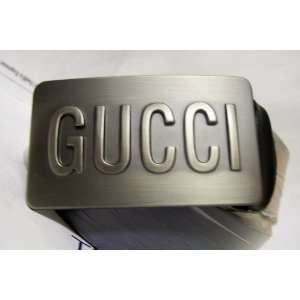  GUCCI MENs BELT BUCKLE WITH LEATHER BELT/STRAP By GUCCI 