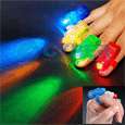 4x Color LED Bright Finger Ring Lights Rave Party Glow  