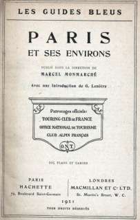 Paris et ses Environs Guide Bleu Hachette 1921 maps  