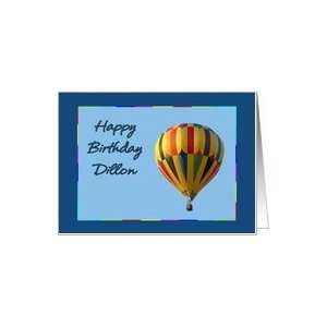  Birthday Hot Air Balloon for Dillon Card Health 