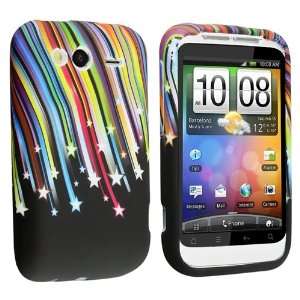  TPU Rubber Skin Case for HTC Wildfire S, Rainbow Star 