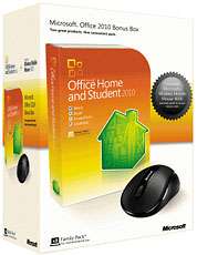 Microsoft Office 2010 Home and Student English DVD Retail Box W/ Bonus 