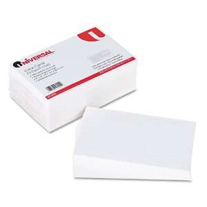  Universal  Ruled Index Cards, 5 x 8, White, 500 per Pack 