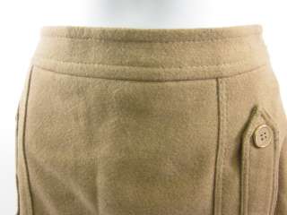 NWT TOPSHOP Camel Wool Button Mini Skirt Sz 2 $70  