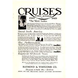   & Whitcomb Co. Cruises Vintage Travel Print Ad 