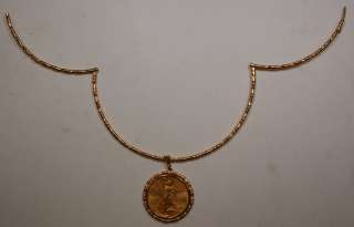   St. Gaudens Gold Double Eagle 18kt Necklace, Custom Coin Jewelry Women