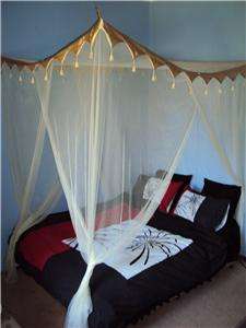 Cream/Champagne 4 Poster Mosquito Net Bed Canopy   NEW  