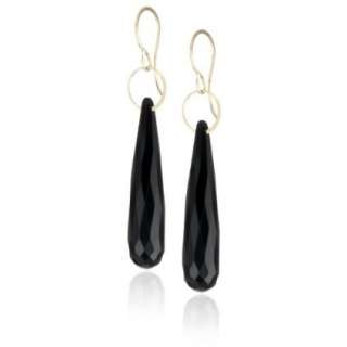 Melissa Joy Manning New Elements 14k Gold Black Agate Earrings 