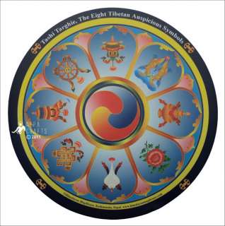 MPR 38 Eight Tibetan Auspicious Symbol Mouse Pad Nepal  