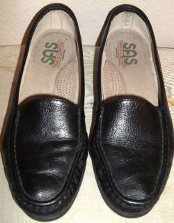 WOMEN SHOES Black SAS LEATHER COMFORT Simplify TASSEL Loafer Shoes 