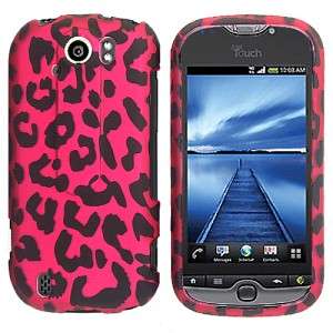 Hot Pink Leopard Hard Case Phone Cover for T Mobile myTouch 4G Slide