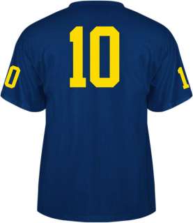 Michigan Wolverines Navy adidas #10 Football Jersey T Shirt  