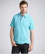Report Collection turquoise cotton pique short sleeve polo style 