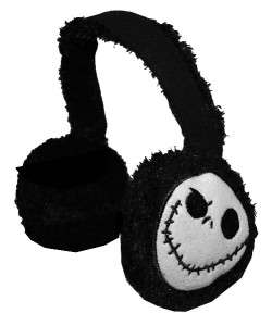 NIGHTMARE BEFORE CHRISTMAS JACK SKELLINGTON FACE FUZZY EAR MUFFS ONE 