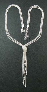   silver 3 strand love knot chain necklace item nk s014 sterling