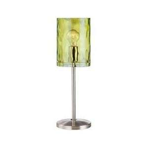  LS 20458PS/GRN TABLE LAMP, GREEN GLASS SHADE, TYPE A 60W 