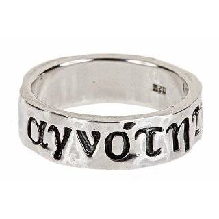  Love Conquers All Stainless Steel Poesy Ring Size 12 