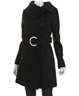 Soia & Kyo black wool drill Katrina Z belted coat   up to 70 