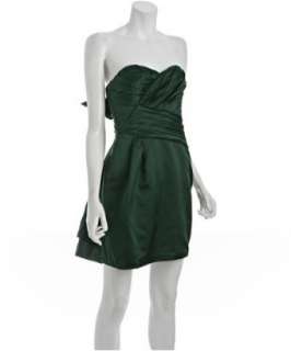 Vera Wang Lavender Label emerald satin sash detail strapless dress 