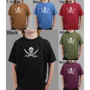  Boys MILITARY GREEN Pirate Shirt M   Created using the 