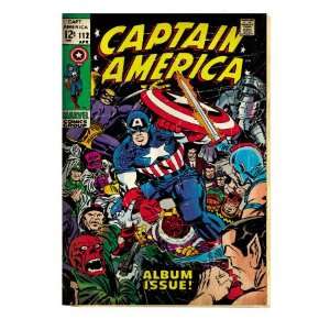  Marvel Comics Retro Captain America Comic Book Cover #112 