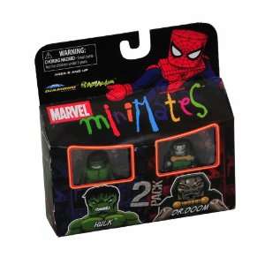 Marvel Minimates 2 Pack Hulk and Dr. Doom Exclusive Toys & Games