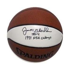  Jon McGlocklin Autographed Spalding White Panel NBA 