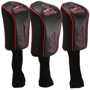  MLB St. Louis Cardinals 3 Pack Golf Club Headcovers 
