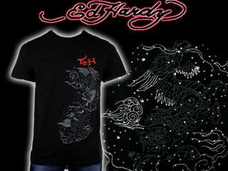 ED Hardy Mens new tiger EMBROIDERED Dragon T Shirt  