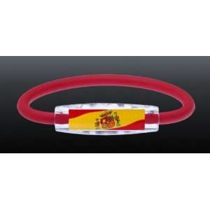  Spain Magnetic Negative Ion Flag Wristband Sports 
