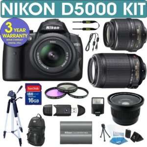 com Nikon D5100 16.2MP Digital Camera + Nikon 18 55mm VR Lens + Nikon 