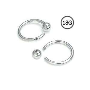  Titanium Nose Ring Hoop 5/16   7.9mm 18G Jewelry