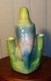 Vtg Czechoslovakia Bird Parrot Parakeet Figurine Vase Old Dime Mark 