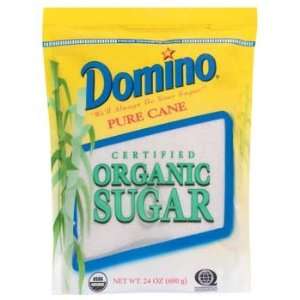 Domino Certified Organic Pure Cane Sugar 24 oz (Pack of 12)  