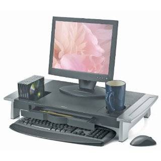 Fellowes Office Suites Large Monitor Riser, Black/Silver
