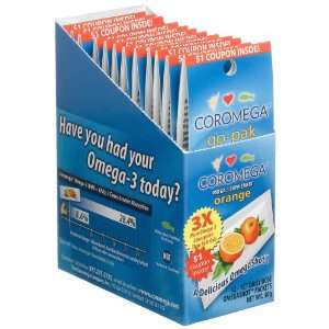  Coromega Omega 3 Fish Oil, Orange, 12 Packet Box Health 