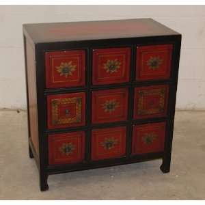  Far East Oriental Style Cabinet   9 Drawers 26W Oriental 