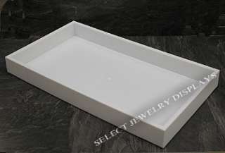 White Stackable Standard Plastic Tray Display 1 1/2 H  