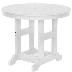 Bar Height   Garden Classic Rose Table   White Patio 