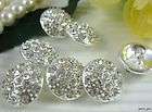 Sparkling Crystal Rhinestone Gold Buttons #G347  