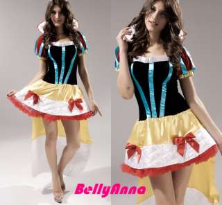 Fairy Tale Snow White Halloween Costume Cute Fancy Dress One Size/XXXL 