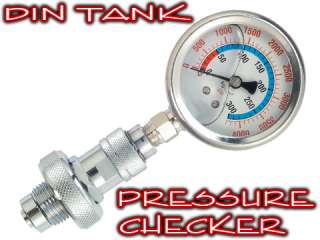 DIN Tank Pressure Checker Gauge Oil Enhanced Scuba PSI  