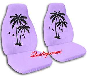 NICE SET OF PALM TREE CAR SEAT COVERS VIOLET GORGEOUS!!  