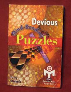   official american mensa puzzle book paperback 2002 very good condition