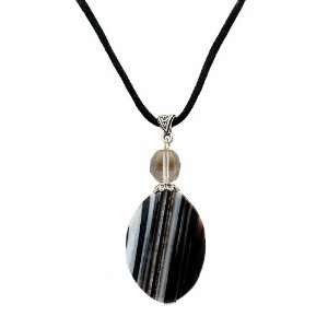Necklace   N10   Genuine Semi Precious Gemstone on Black Silky Satin 